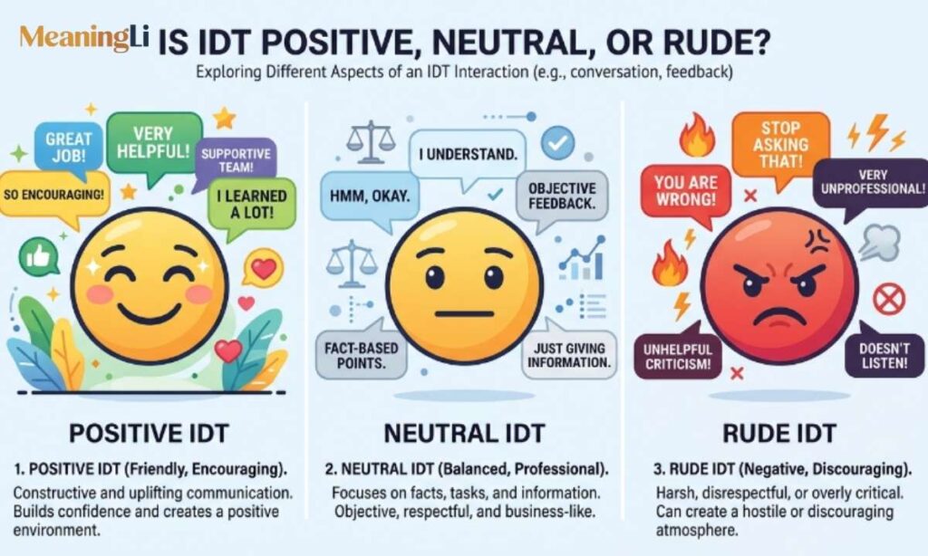 Is IDT Rude, Positive, or Neutral