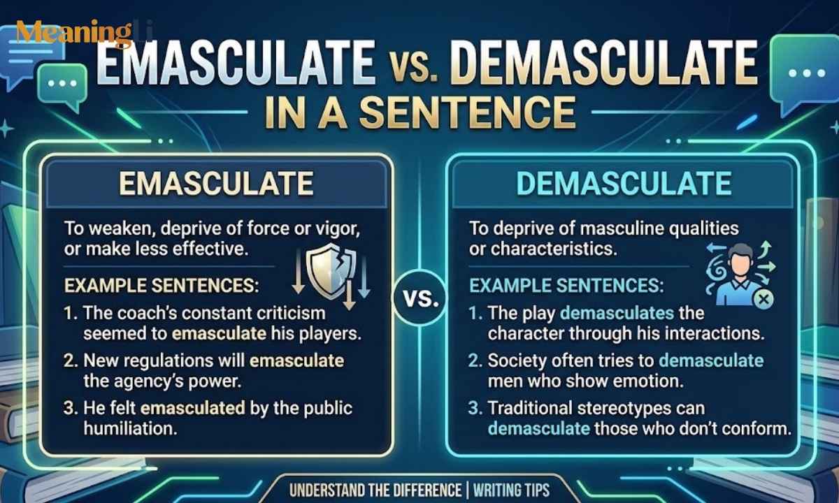 Emasculate vs. Demasculate in a Sentence