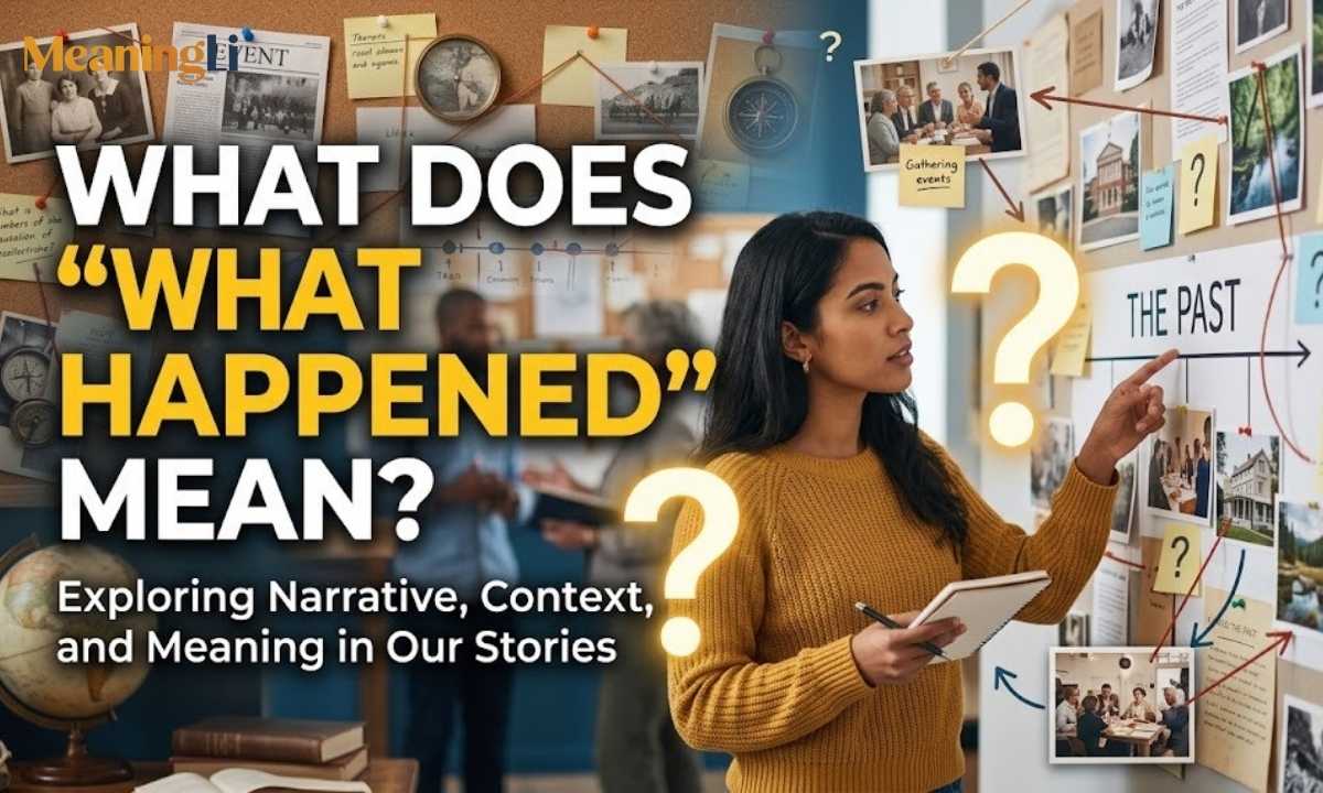 What Does What Happened Mean