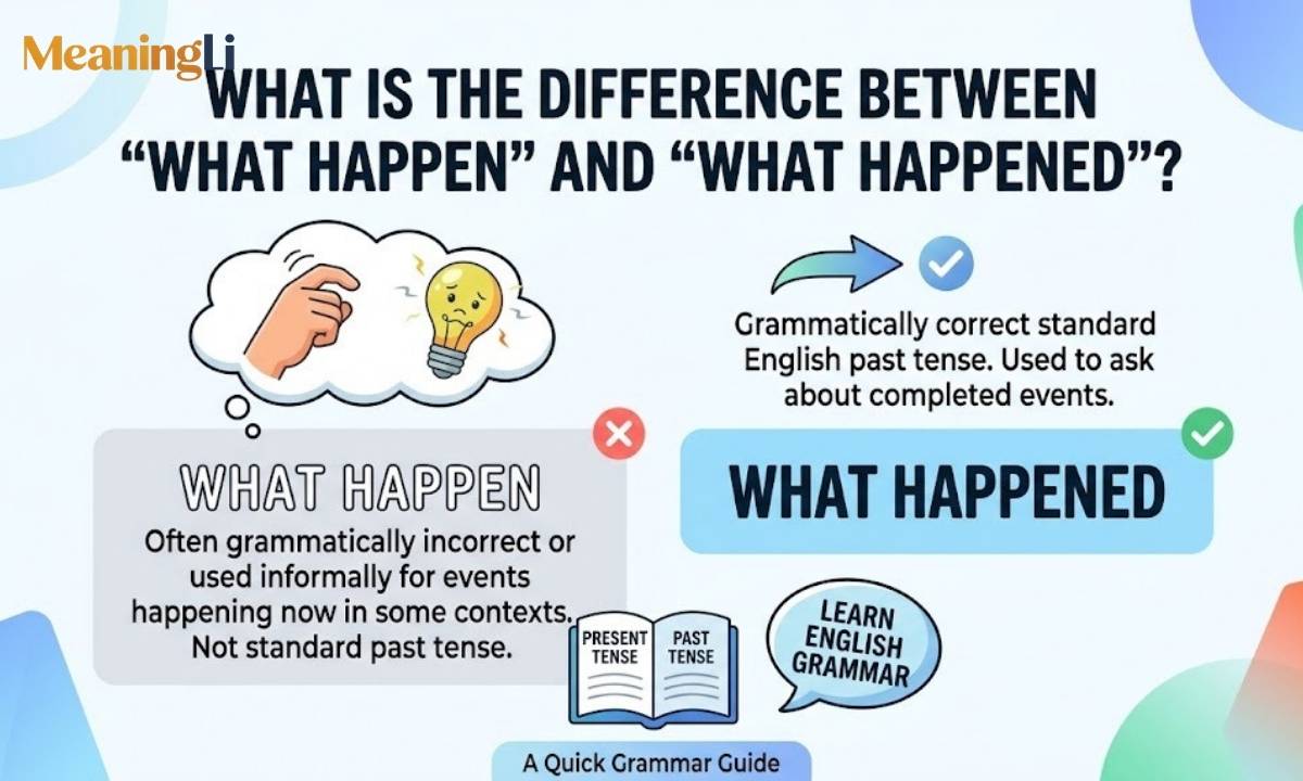 What Is the Difference Between What Happen and What Happened