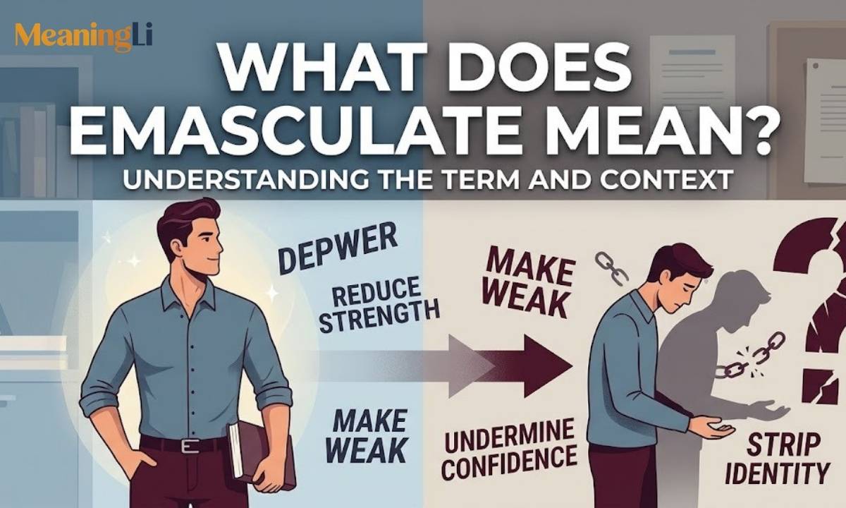 Why Do People Confuse What Happen and WWhat Does Emasculate Meanhat Happened