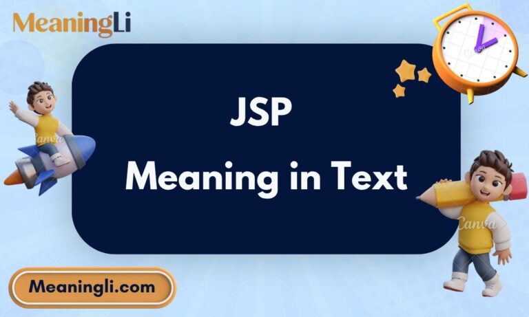 JSP Meaning in Text